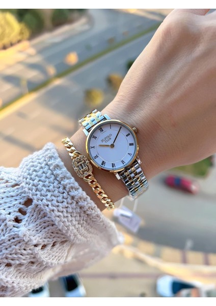 Çelik Kasa & Kordon Kararma ve Renk Atma Yapmaz Kadın Kol Saati+Bileklik JG015809.4 fiyatları