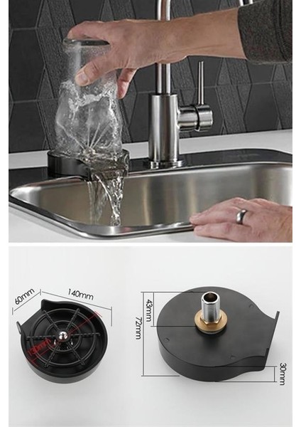 Mytechcat® Yüksek Basınçlı Otomatik Bardak Yıkama Aparatı Mutfak Lavaboları Için Hızlı Kupa Durulayıcı modelleri