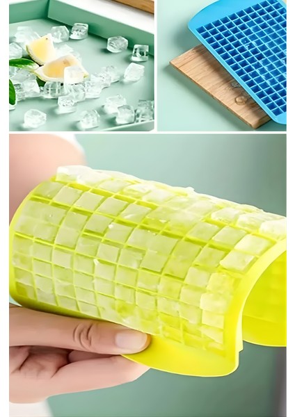 Mytechcat® 160'LI Mini Küp Şekilli Silikon Buzluk, Sunum Buzluk