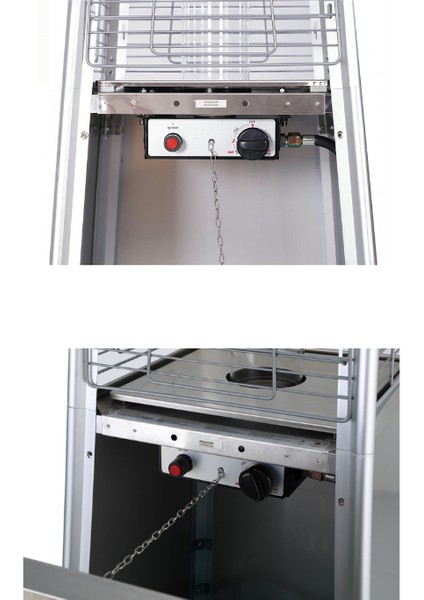 Piramit Soba Dış Mekan Isıtıcı Isı Piramidi Paslanmaz Inox