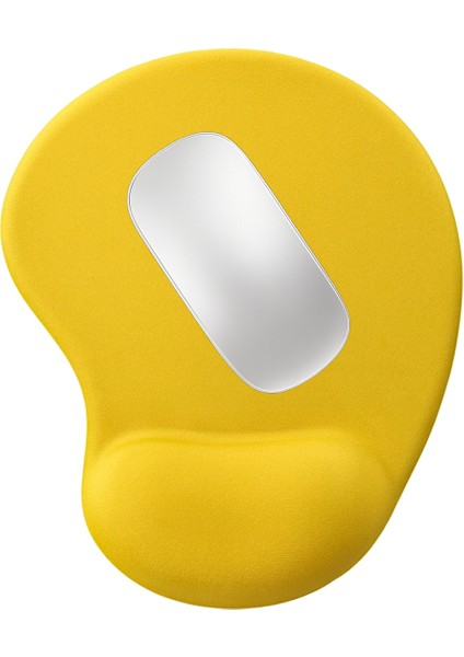 Bilek Destekli Mouse Pad - Kesik Kaymaz Mouse Ped - Fare Pedi - Kesik Oval Mouse Pedi - Oval Kesik Mousepad