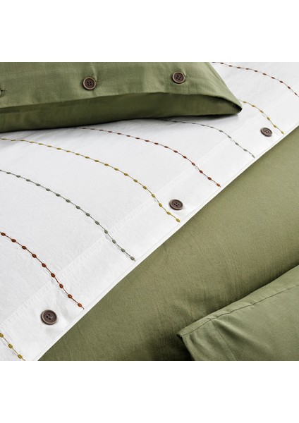 Freda Çeyiz Seti 5 Parça Yatak Örtülü Nevresim Takımı Forest Yeşil fiyatları