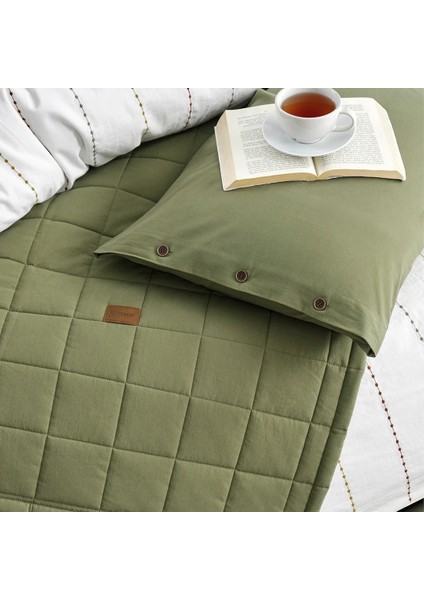 Freda Çeyiz Seti 5 Parça Yatak Örtülü Nevresim Takımı Forest Yeşil modelleri