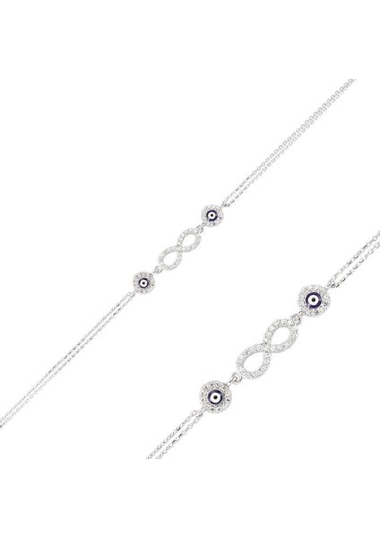 Gümüş Sonsuzluk Bayan Bileklik