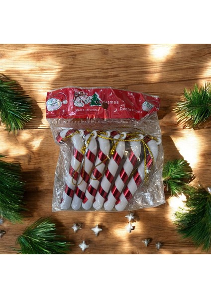 6’lı Baston Şeker Figürü – Kırmızı Beyaz fiyatları