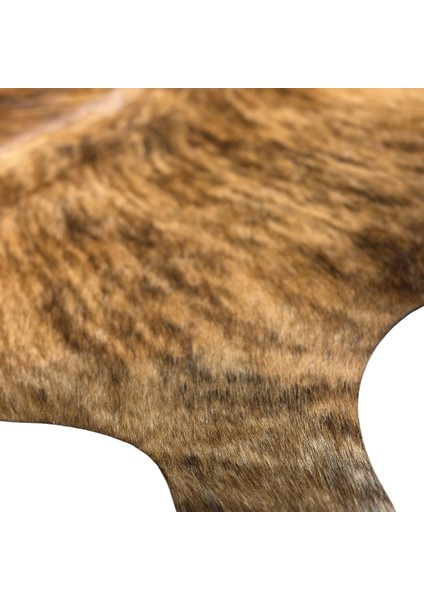 %100 Hakiki Dana Derisi Post Halı – Kahverengi-Siyah (106X114 Cm)