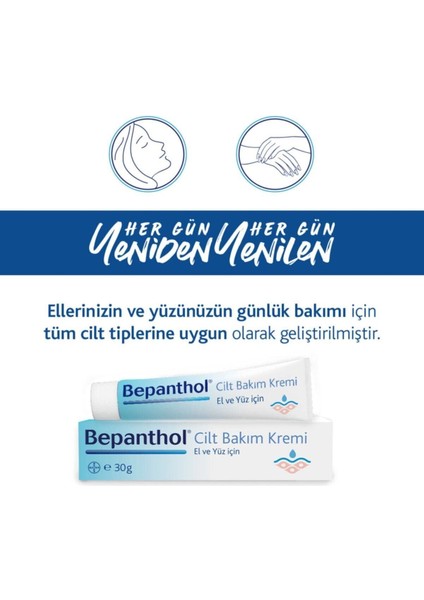 Cilt Bakım Kremi El ve Yüz Için 30 gr 2ADET indirimleri