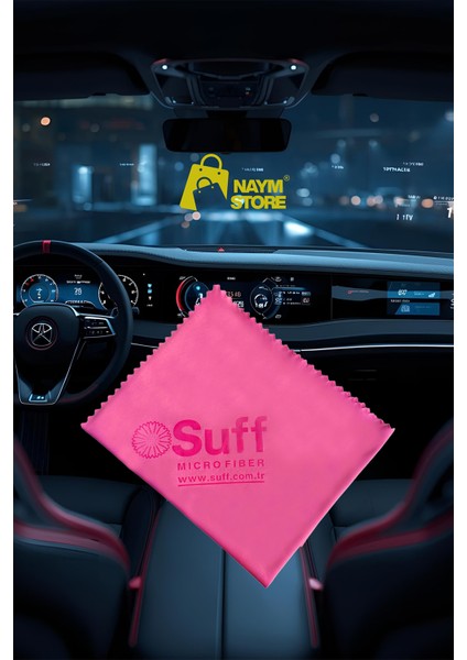 (1 Adet) Papatya Mikrofiber Cam Bezi / Hassas Ekran / Makyaj Temizleme ve Cam Bezi (50X40 Cm) Pembe