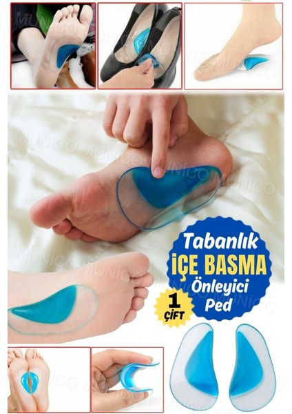 Düz Ayaklar Için Jel Ortez Tabanlık Ayak Kemeri Desteği Silikon Ortopedik Tabanlık Silikon Pedler