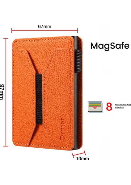 Iphone 12/13/14/16/17 Pro Max Magsafe Standlı Cüzdan - 8 Kart Kapasiteli Mekanizmalı Kartlık fırsatları