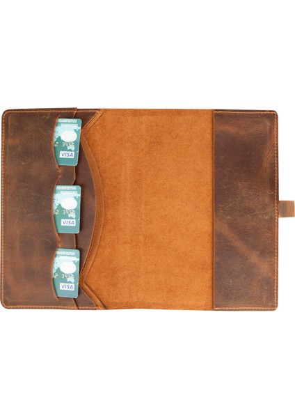 Bloom Quiet Edit Saddle Brown A5 Deri Kitap Defter Kılıfı