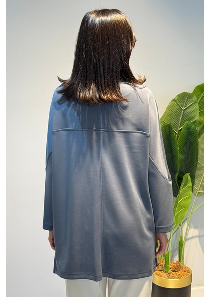 Ön Kısmı Fermuar Detay Tunik 10611 Antrasit fırsatları