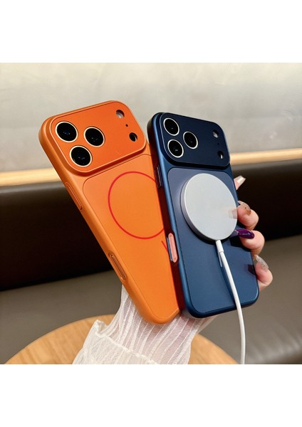 iPhone 16 Pro Uyumlu Magsafe Özellikli 17 Görünümlü Kamera Korumalı ''ag Glass'' Premium Kılıf