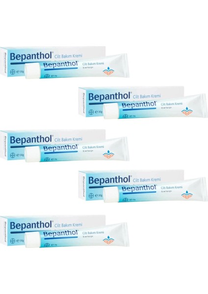 El ve Yüz Için Cilt Bakım Kremi 30 gr X5 Adet