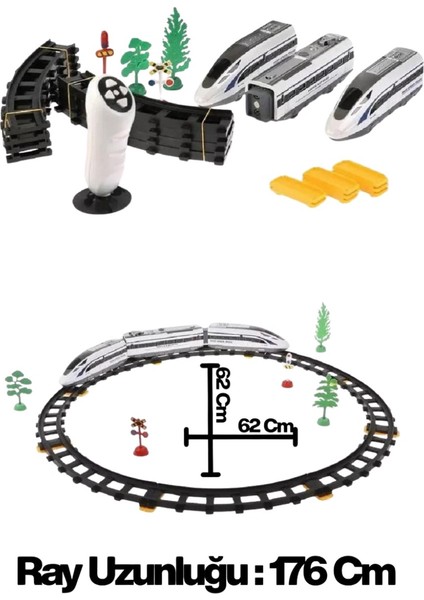 Uzaktan Kumandalı 30 Parça Işıklı 176 cm Tren Set modelleri