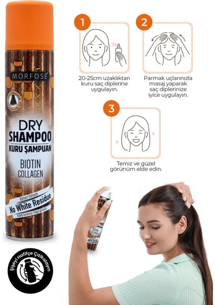 Kuru Şampuan Biotin Collagen 200 ml - Rastalı Saçlar - Mrfs modelleri