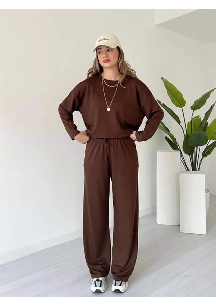 Kollu Modal Takım Kahve