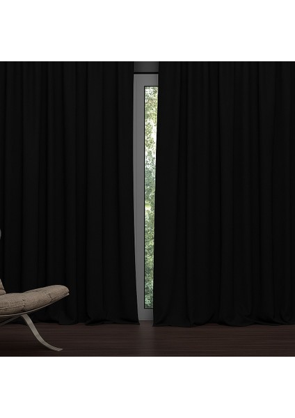 Siyah Termal %100 Işık Geçirmez Kornişli Blackout Karartma Saten Güneşlik Perde modelleri