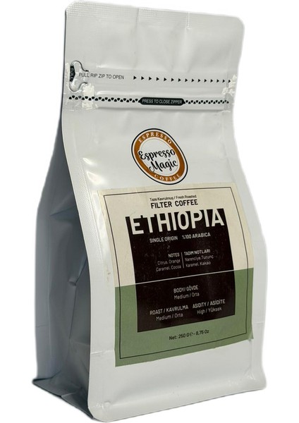 Taze Öğütülmüş Ethiopia Filtre Kahve fiyatları