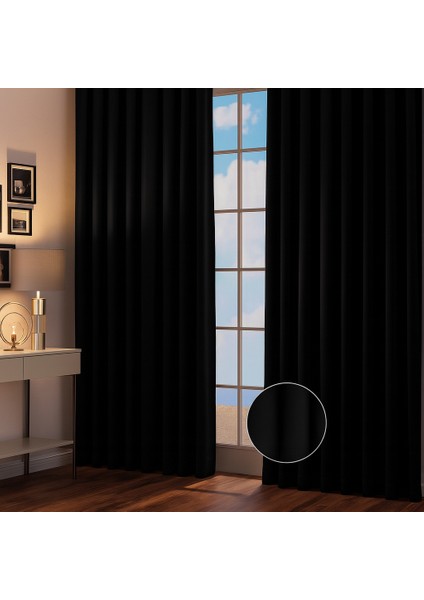 Siyah Termal %100 Işık Geçirmez Kornişli Blackout Karartma Saten Güneşlik Perde fiyatları