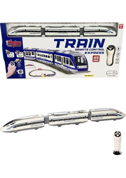 Uzaktan Kumandalı 49 Parça Işıklı 265 cm Hızlı Tren Set