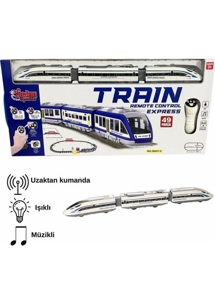 Uzaktan Kumandalı 49 Parça Işıklı 265 cm Hızlı Tren Set fırsatları
