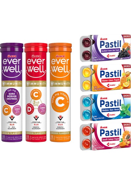 Everwell 3'lü Takviye Edici Tablet ve 4 Lü Pastil Seti