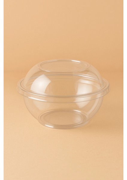 Kristal Plastik Yuvarlak Tatlı Kasesi Kapaklı 160 cc Şeffaf Bombe Kapaklı Tatlı Ambalaj Kabı 25 Adet modelleri