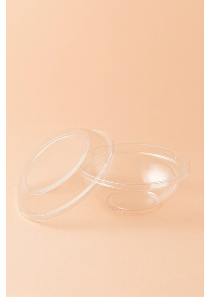 Kristal Plastik Yuvarlak Tatlı Kasesi Kapaklı 160 cc Şeffaf Bombe Kapaklı Tatlı Ambalaj Kabı 25 Adet fırsatları