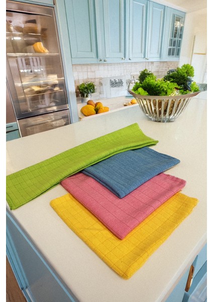 4'lü Ithal Mikrofiber Sihirli Bez Seti Cam Mutfak ve Temizlik Bezi 40X40