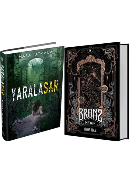 Bronz 4 Mecnun Ciltli ve Ephesus Yayınları Yaralasar 2 Ciltli Maral Atmaca 2li Set