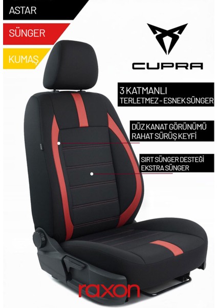 Cupra Neptune Series 2+1 Uyumlu Tay Tüyü Oto Koltuk Kılıfı - Premium Şık ve Konforlu Tasarım