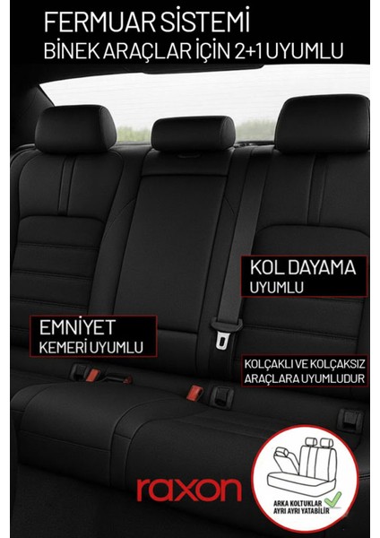 Dacia Neptune Series 2+1 Uyumlu Tay Tüyü Oto Koltuk Kılıfı - Premium Şık ve Konforlu Tasarım fırsatları