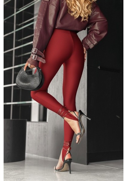 Kadın Yüksek Bel Topuk Altından Geçmeli Dalgıç Tayt