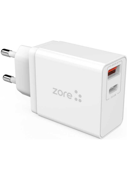 ​​tekno Grup Zore Xmac Serisi Zr-X2 Micro 2 In 1 Şarj Seti - Beyaz