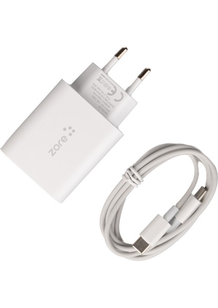 ​​tekno Grup Zore Xmac Serisi X6 Type-C To Type-C Ev Şarj Aleti 20W - Beyaz modelleri