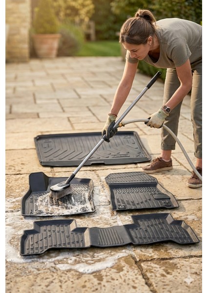 Ford Courier 2024 Sonrası 4d Bagaj Havuzu+4d Araca Özel Paspas Takımı Luxury Serisi Üstün Koruma - Tam Uyumlu modelleri