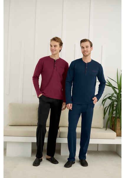 Erkek Uzun Kollu Muz Yaka Eşofman Takımı