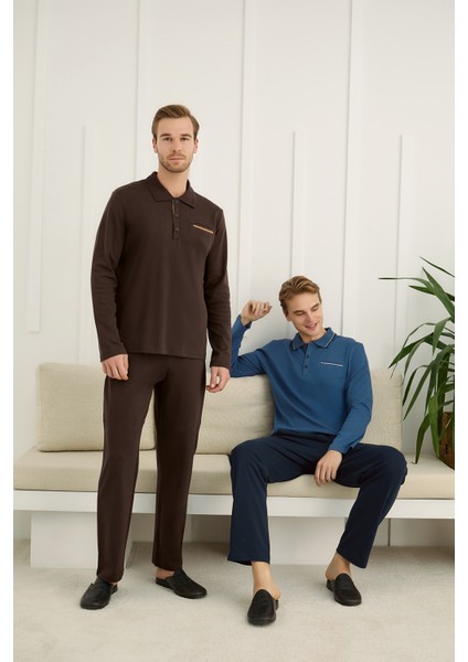 Erkek Uzun Kollu Polo Yaka Eşofman Takımı