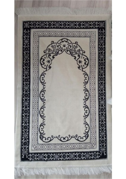 Bitkisel Süsleme Motifi Içeren Geometrik Çerçeve Akrilik Polyester Kadife Desenli Namazlık Seccade (110X70)CM 700 gr fiyatları
