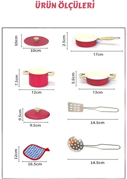 8 Parça Pembe Emaye Tencere Tava Seti-Evcilik Mutfak Tencere Tam Takım Oyuncak Seti Paslanmaz modelleri
