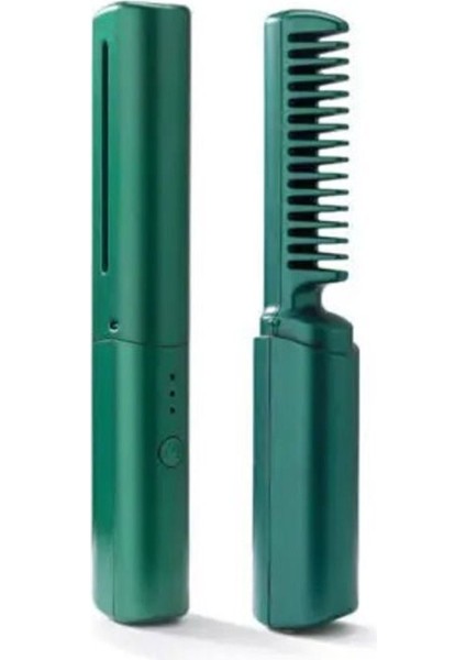 Mini Kablosuz Seramik Saç Düzleştirici Tarak, 3 Sıcaklık Ayarlı, Pratik ve Şık