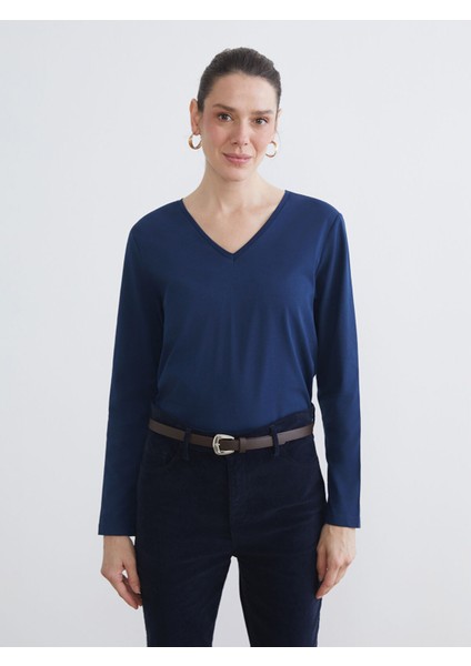 Yeni Sezon V Yaka Kadın Tişört