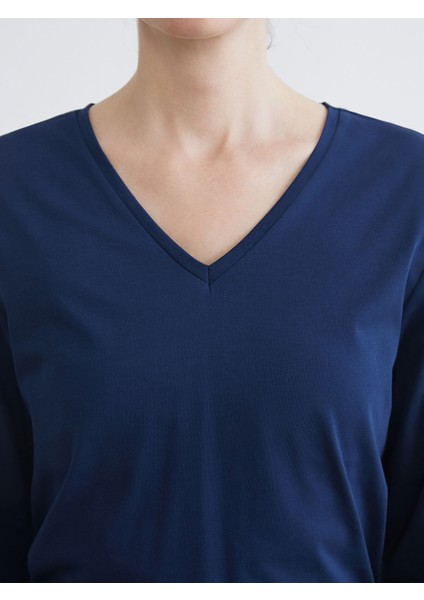 Yeni Sezon V Yaka Kadın Tişört modelleri