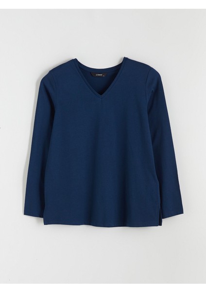 Yeni Sezon V Yaka Kadın Tişört indirimleri