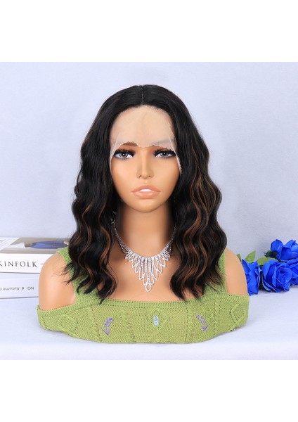 Siyah Karamel Işıltılı Tül Peruk