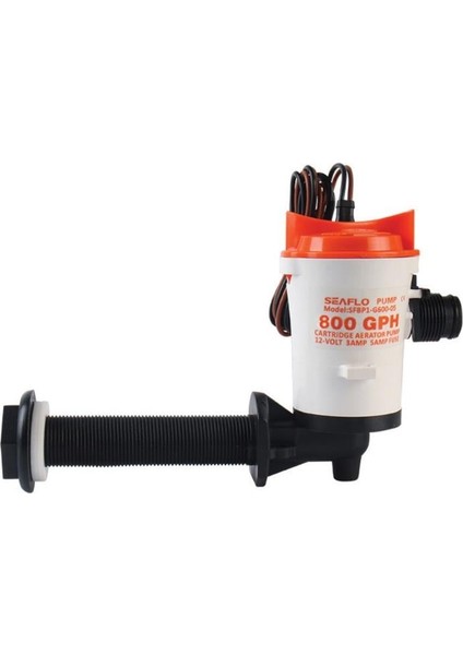 Livar Pompası 800 Gph Dirsek - 12V 3AH