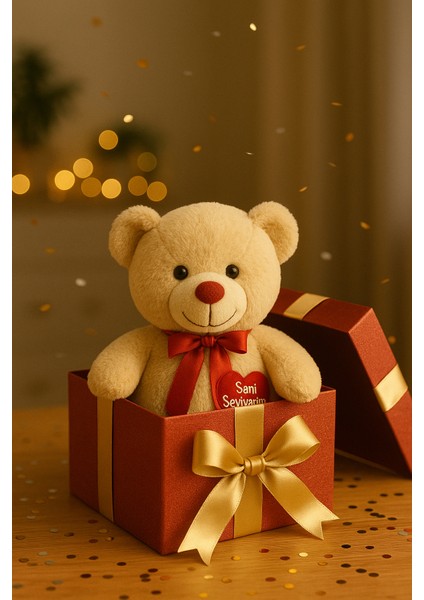 47 cm Kalpli Peluş Ayı – Seni Seviyorum Hediyelik Ayıcık | Sevgiliye Romantik Hediye indirimleri