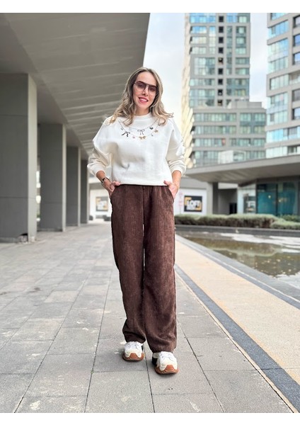 Fitilli Kadife Palazzo Pantolon indirimleri