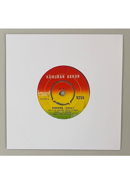 Kamuran Akkor Kıskanç (Intizar) - Inmisin Cinmisin 45 Ilk Plak (Orijinal 1973 Dönem Baskı Plak)